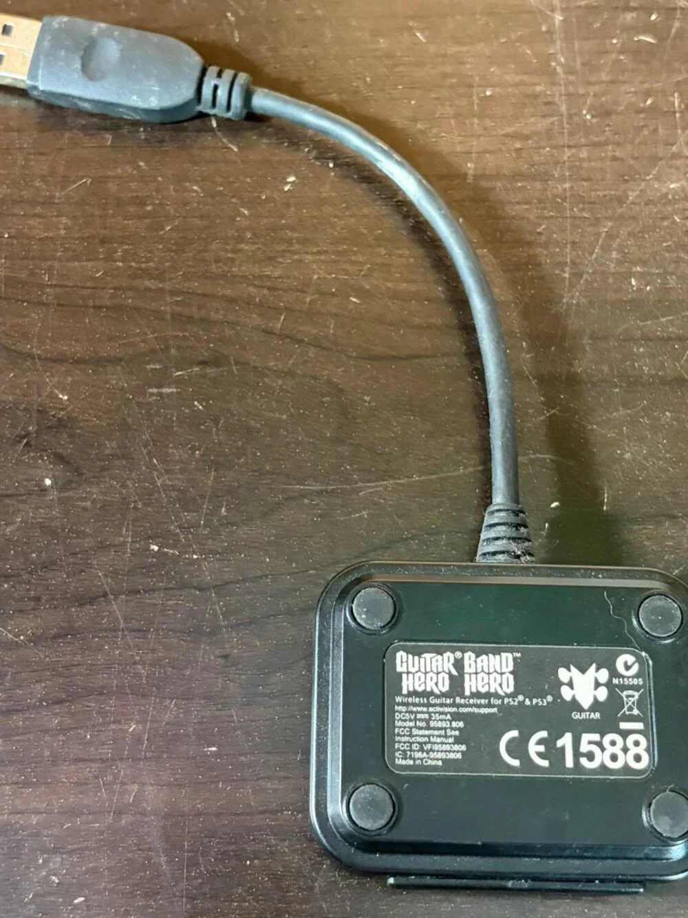 Guitar Hero 5 / Band Hero Wireless Guitar USB Receiver Dongle Model 95893.806